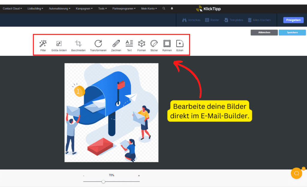 Klick-Tipp Bildeditor