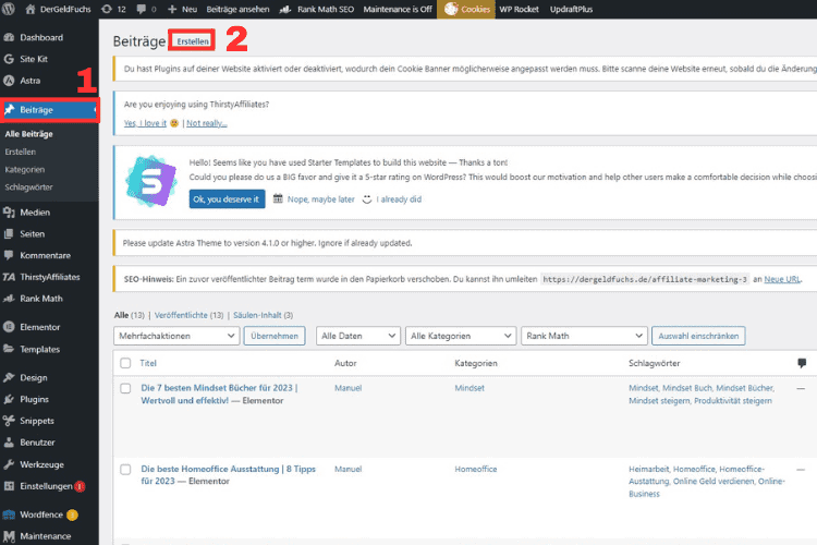 Blog Beitrag erstellen