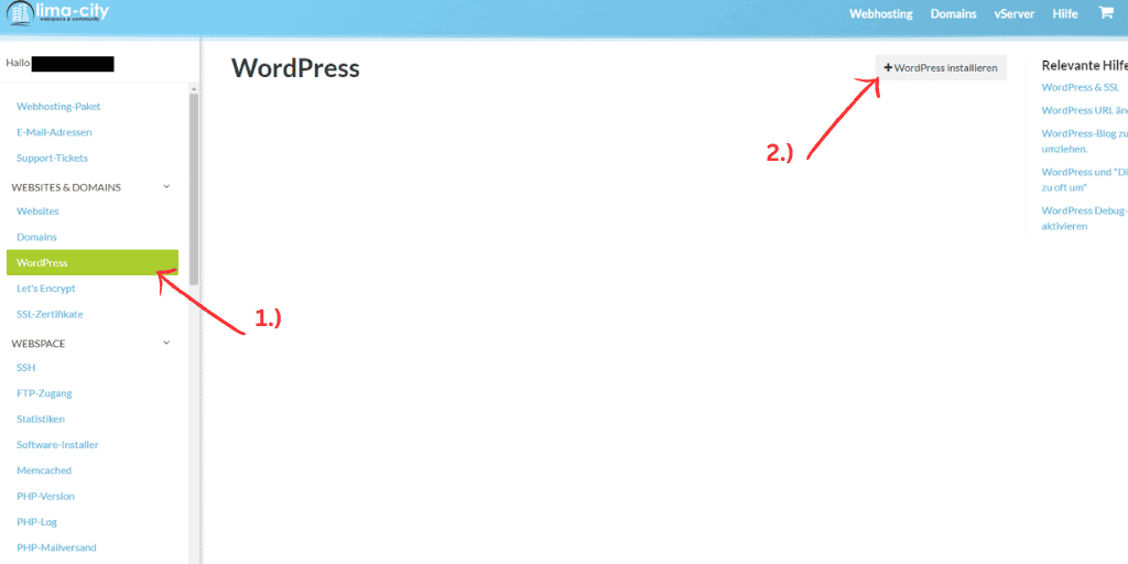Lima-City-WordPress-installieren