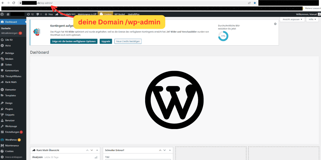 WordPress-Dashboard